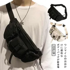  ボディバッグ ショルダーバッグ ウエストバッグ ウエストポーチ ナイロン メンズ レディース ワンショルダー 大容量 5ポケット 2Way 斜めがけ 多機能 シンプル ユニセックス きれいめ omlL871