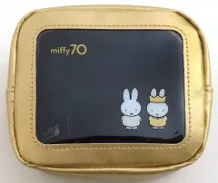 【中古】バッグ ミッフィー(二人/ゴールド) 窓付きポーチ 70th Anniversary Gold ＆ Black 「ミッフィー」