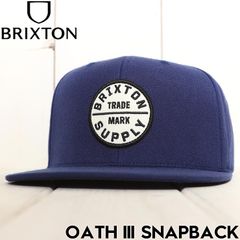 スナップバックキャップ 帽子 BRIXTON ブリクストン OATH III SNAPBACK 10777 WHNWB 25SU 日本代理店正規品