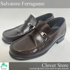 最終価格！ 【Aランク】 Salvatore Ferragamo サルバトーレ フェラガモ ローファー 25cm 7EEE レザー メンズ ブラウン