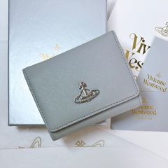 【ショッパー付き】新品 ヴィヴィアン・ウエストウッド　三つ折り財布 グレー Vivienne Westwood - 【最新♡ショッパー付】新品 ヴィヴィアン