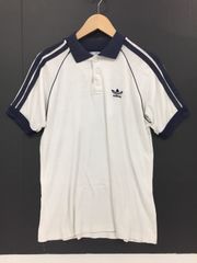 80s adidas アディダス ポロシャツ ベージュ 半袖 - メルカリ