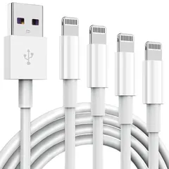 【人気商品】2.4A急速充電 | | USB-A 純正互換 to Lightning MFi認定]iPhone用ライトニング充電ケーブル | 断線防止超高耐久 Apple | 4本セット iPhone 14/13/12/11/XS/XR/X/SE/8/7/6