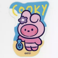 【中古】シール・ステッカー COOKY(ジョングク) オリジナルダイカットステッカー minini SUMMER SKY 「BT21キャンペーン」 対象商品購入特典 第1弾