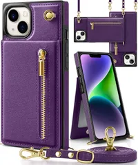 【人気商品】YIHARA iphone 14 ケース手帳型 iphone 14 スマホ ケース 財布型 iPhone 14 適用 携帯ケース 肩掛け 首かけ 斜めがけ ショルダー アイフォン14ケース手帳型 背面 カード収納 ストラップ付き 上下開 長さ調整可