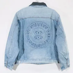 STUSSY LEVI'S JACKETエンボスロゴ デニムジャケット M Stüssy & Levi's® Embossed Trucker Jacket - Medium Wash