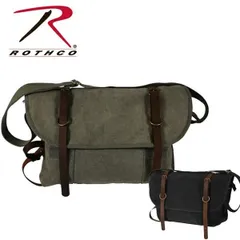 roth-011　ROTHCO ロスコ斜め掛けBAGショルダーバッグ キャンバス生地ミリタリー軍もの9684正規品アメリカ買い付けヴィンテージ加工　　BLACKのサムネイル
