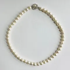 貝磨きパールmixカラーネックレス/8mm約42cm/ホワイトマルチ/made in japan