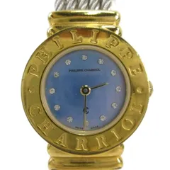 美品✨稼働　フィリップ・シャリオール　ブルーシェル　 12Pダイヤ　腕時計 1846498966.jpg?1683881273