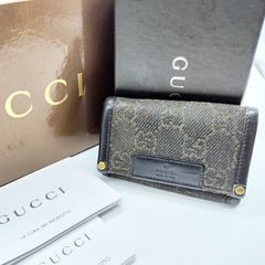 Gucci　グッチ キーケース キャンバスレザー GG柄　ブラウン