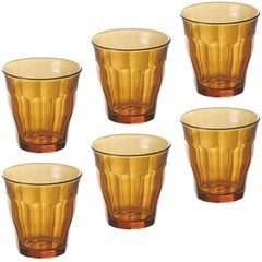 Style:250ml DURALEX デュラレックス ピカルディ タンブラー アンバー 容量約250cc 6個セット 食洗機対応 電子レンジ対応 耐熱強化ガラス G5506022-06