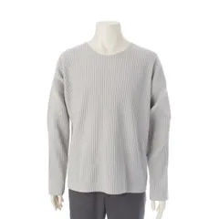 オム プリッセ イッセイミヤケ プリーツ クルーネック 長袖Ｔシャツ カットソー HP78-JK021 グレー 3【中古】のサムネイル
