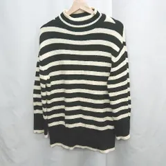 ◇ ⊇ le.coeurblanc ルクールブラン ボーダー 長袖 ハイネックニット サイズ38 ホワイト系 レディース E  【1505290055116】