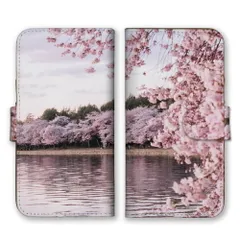 Galaxy A20 SC-02M SCV46  ケース 手帳型 ギャラクシーA20  スマホケース 携帯ケース 桜 サクラ さくら 花吹雪 ソメイヨシノ 染井吉野 春 風景 お花見 写真 ピンク オシャレ おしゃれ カラー02