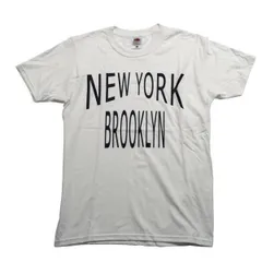 [tee-002/08WHITE]半袖Ｔシャツ FRUIT OF THE LOOM〔フルーツオブザルーム〕　アメカジプリントTシャツ　シンプル　ユニセックス プリントロゴTシャツ　白黒 　メンズ　レディース