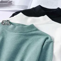 [4XL ]秋冬 コーデ メンズ  服 シンプル ファッション オシャレ 大人 かっこいい 大きいサイズ ストリート 紳士服  ハーフ タートルネック セーター ミッド カラー セーター 暖かい ベース レイヤー 