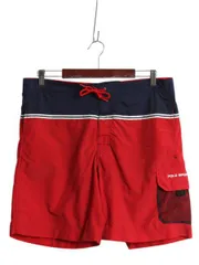 【お得なクーポン配布中!】 90s ポロスポーツ ラルフローレン ナイロン ショートパンツ メンズ S 古着 オールド スイム ショーツ 水陸両用 インナー付き 短パン 海パン