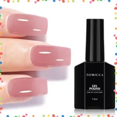 【在庫セール】ダークヌード 透明感ある 15ml 単色 UV/LED対応 シアーカラージェル 初心者＆プロ適用 ジェルネイル ポリッシュタイプ TOMICCA セルフネイル（ライトパープル）