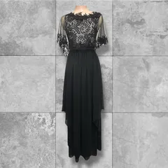 フォーマルドレス　　ワンピース　結婚式　レース　ブラック