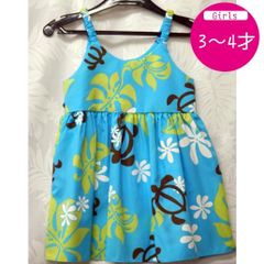 ムームー ドレス キッズ ハワイアン キャミソール 子供用 3歳 4歳 Dress 海外挙式参列用 女の子 幼児 ハワイ直輸入 No.58