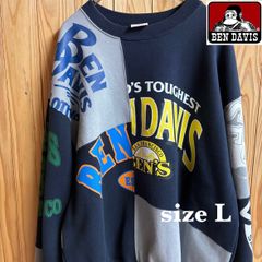 【古着】BENDAVIS(ベンデイビス)スウェット L マルチカラー トレーナー 希少 レアデザイン ゆったりサイズ