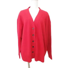 ジャーナルスタンダード レリューム JOURNAL STANDARD relume 美品 24AW ハミルトンウール カーディガン 羽織 ニット セーター 長袖 F 赤 レッド