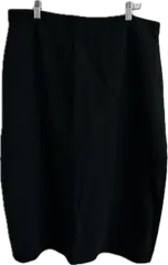 Z1582【美品】MARINA RINALDIマリナリナルディ　ロングスカートボトムス　ブラック　レディース　25サイズ