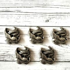 k036・レザークラフト コンチョ 5個セット カシメ式 ヴィンテージ風