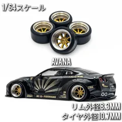 (p1) 1/64ホイール　タイヤ外径約10.7mm　4カラー