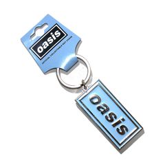 新品■OASIS 正規品 バンド ロゴ キーチェーン キーホルダー Blue
