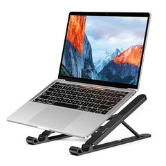 BESIGN LS01 Pro エルゴノミックノートパソコンスタンド ポータブル 調節可能 ノートパソコンホルダー10~15.6インチのノートパソコンに対応 (ブラック) 0