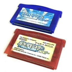 【現状品】Nintendo Gameboy Advance 任天堂 ニンテンドー ゲームボーイ アドバンス ポケットモンスター ルビー サファイア ソフト 2点 まとめ ポケモン GT