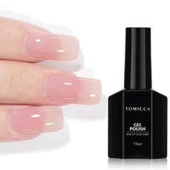 【特価商品】TOMICCA ジェルネイルグピンクジェル 単色透明感ある 15ml UV/LED対応 初心者＆プロ適用 ポリッシュタイプ セルフネイル