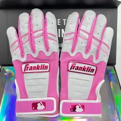 【オシャレなピンク！】 Franklin　フランクリン　オリジナルオーダーモデル 2　バッティング手袋　バッティンググローブ　野球　ホワイト　ピンク　当店限定のサムネイル