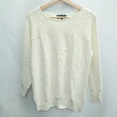 ◇ ⊇ COUP DE CHANCE クードシャンス ラメ ニット 長袖 セーター サイズ38 ホワイト レディース E  【1412260010443】