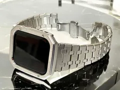 ミラー アップルウォッチ ラバーベルト Apple Watch ケース カバー 40 41 44 45 49mm ウルトラ ultra Apple Watch バンド シルバー