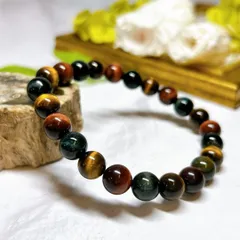 【RE5941】8㎜＊ミックスタイガーアイ＊3色タイガーアイ＊虎目石＊タイガーズアイ＊Tiger's Eye＊天然石＊bracelet