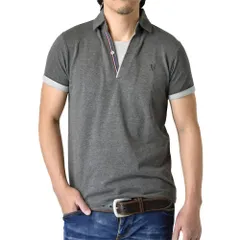 ポロシャツ 《31チャコール》 新品 未使用 トリコロールテープスキッパー 鹿の子 メンズ【C8K】【ゆうパケット】 ファッション