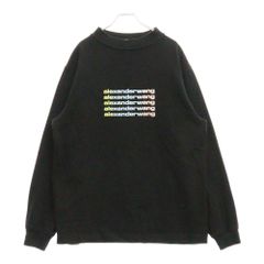 ALEXANDER WANG (アレキサンダーワン) ハイネック フロントロゴ プルオーバー スウェットトレーナー ブラックのサムネイル