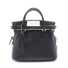 メゾンマルジェラ11 Maison Margiela 11 ハンドバッグ 5AC ミニバッグ S56WG0082 ブラック レザー 2wayショルダー スト無 レディース Used B