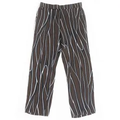 未使用品□MARNI/マルニ ストライプ 総柄 センタープレス レーヨン スラックス/トラウザーパンツ ブラウン系 40 イタリア製 正規品 メンズのサムネイル