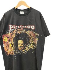 90s ビンテージ Pigface 両面プリント バンド Tシャツ XL ブラック フェード 90年代 USA製 アメリカ製 ピッグフェイス バンT ロックT
