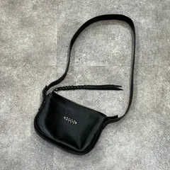 CALEE 黒レザー バッグ CALEE - STUDS LEATHER SHOULDER BAG ＜LARGE＞ (BLACK