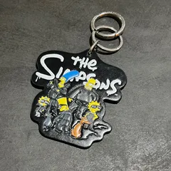 美品 BALENCIAGA The Simpsons 678769 キーリング キーホルダー ブラック バレンシアガ シンプソンズのサムネイル