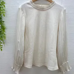 【any SiS】 長袖カットソー　(M)  アイボリー　オンワード樫山　エニィスィス　清楚系　白系　シフォン