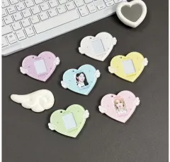 (すぐに 配送) エンジェル アクリル 証明写真 ホルダー ミニフォトホルダー 証明写真 IDフォト ミニフォト ホルダー ケース キーリング