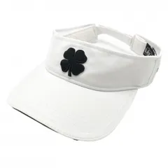 ブラッククローバー サンバイザー 白×黒 立体ロゴ刺しゅう   ゴルフウェア BLACK CLOVER
