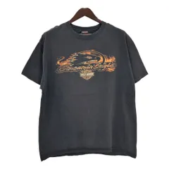 HARLEY DAVIDSON ハーレーダビッドソン 半袖Ｔシャツ イーグルロゴ ブラック(メンズ X-LARGE)中古 古着 T8304