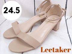 【Leetaker】K1137‐1 レディース ストラップサンダル パンプス ベージュ 24.5㎝ 250507W009