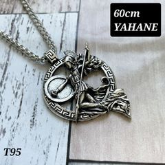 メンズネックレス 【 新品 送料無料 】T95 ネックレスチェーン 縦5cm 横4cm チェーン 60cm シルバー ネックレス メンズ